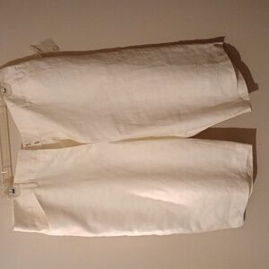 Kim Rogers Cream Chinos Lightweight Classic Style 100,% Linen